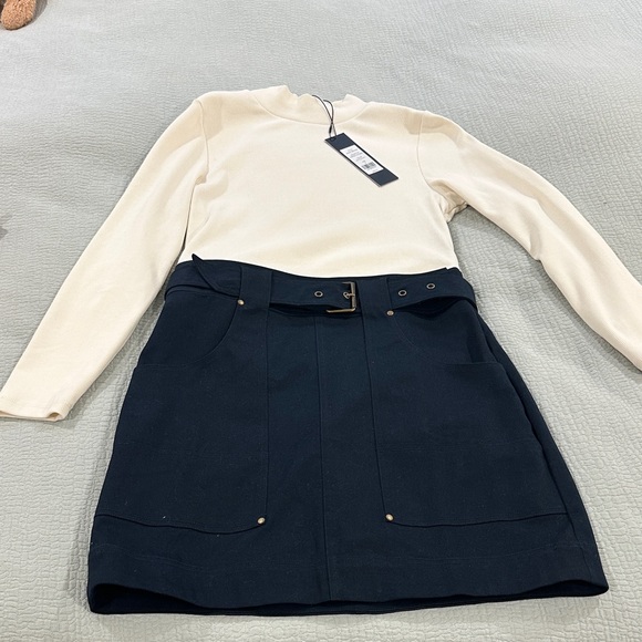 Veronica Beard Morrisey Mixed Media Mini Dress - Picture 5 of 7